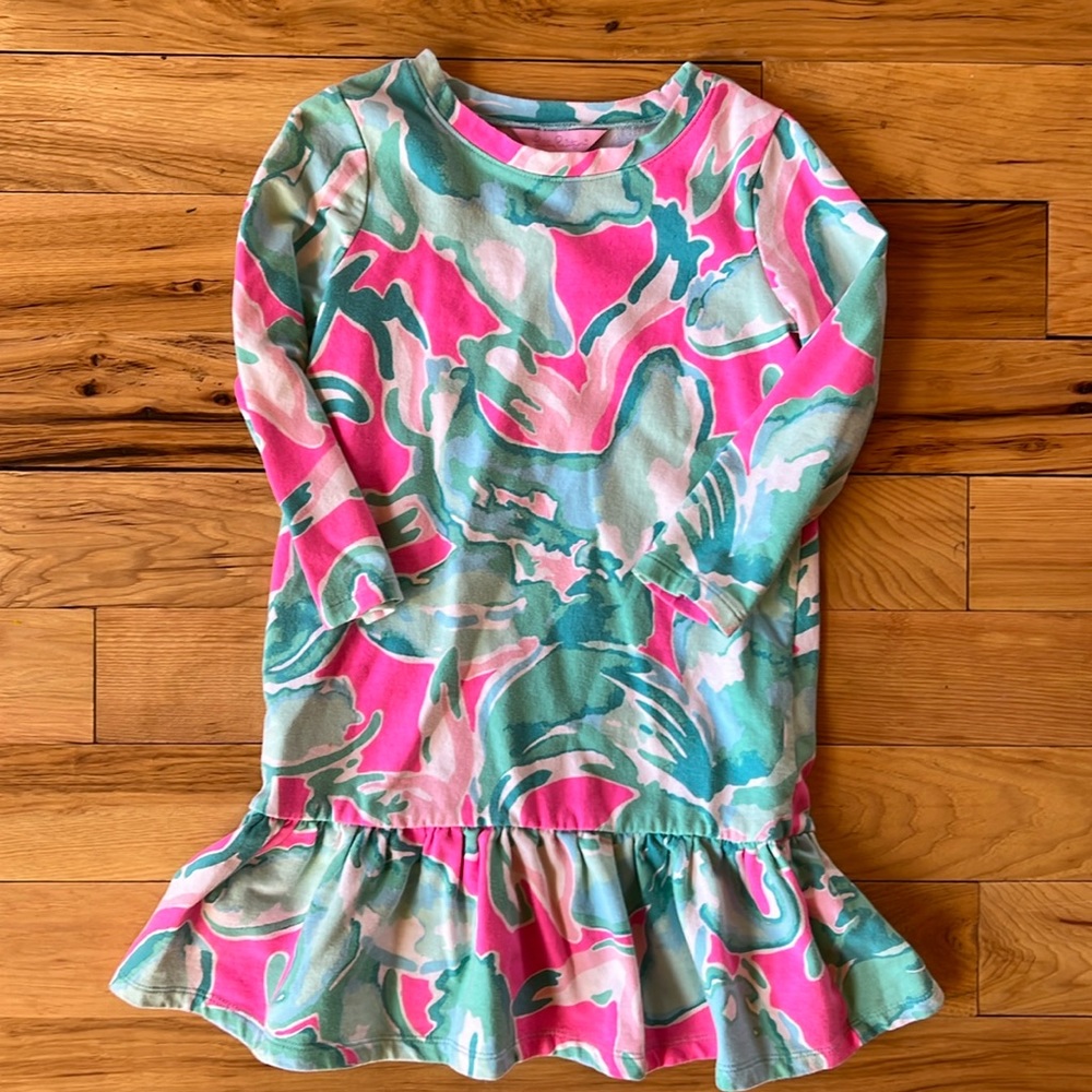 Lilly Pulitzer sweatshirt terry dress medium 6-7